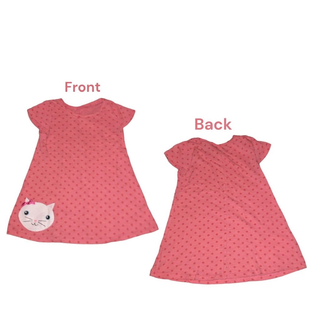 Kidgets Tunic Dress Girls Size 3T Kitten Pink Polka Dots